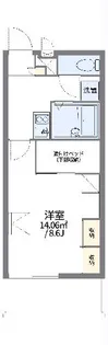 レオパレスリバーサイド藤【1階】の間取り