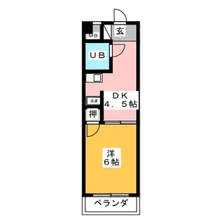 シティコザワ【1階】の間取り