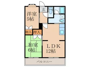 ウエストガーデン【2階】の間取り