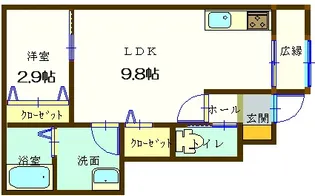 ペオーニア【1階】の間取り