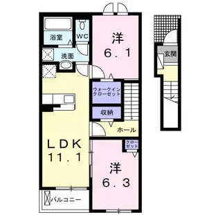 カーチフォレスタ【2階】の間取り