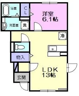 セジュール苫小牧【1階】の間取り