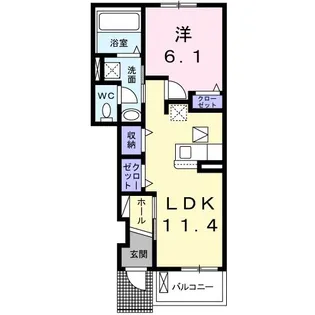ガーデンヒルズ M【1階】の間取り