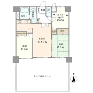ライオンズプラザ吉川駅前【2階】の間取り