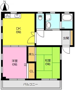 ステーション鍋島サイドKコーポ【2階】の間取り