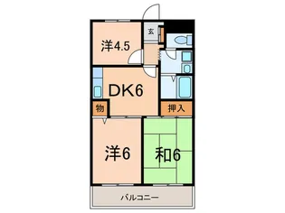 パラマウント野川【2階】の間取り