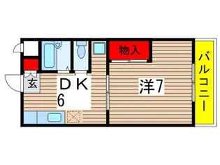 セキスト稲毛【2階】の間取り