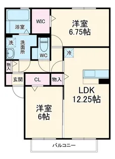 Abbey Road II A【2階】の間取り