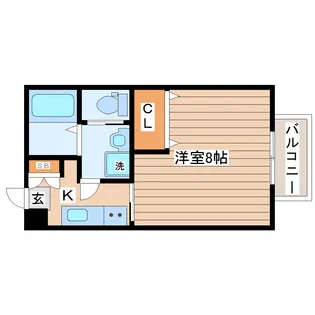クローバーリラ【1階】の間取り