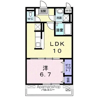 リバーサイドヒル【3階】の間取り