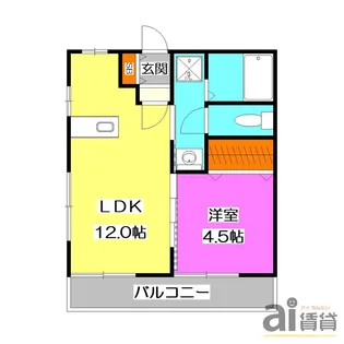 三上ハイツB【2階】の間取り