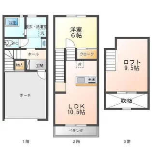 DK鶴崎A【1階】の間取り