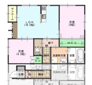 ポルトボヌールII【2階】の間取り