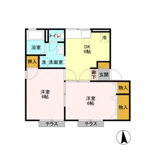 群馬県前橋市鳥羽町【アパート】の間取り