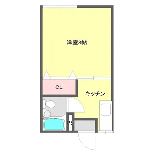 ハイツ三木野IIIA【2階】の間取り