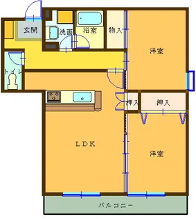 プラウドコート【3階】の間取り