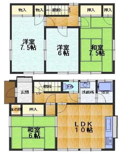 広島県福山市曙町3【一戸建】の間取り