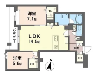 アリスティオ赤羽北【1階】の間取り