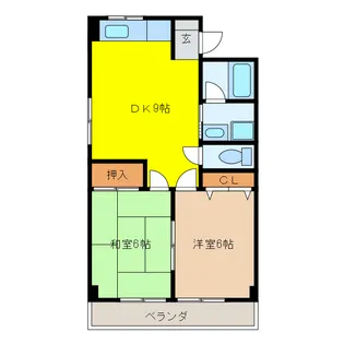 吉田グリーンハイツ II【1階】の間取り