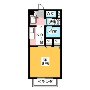 サープラス美咲【2階】の間取り