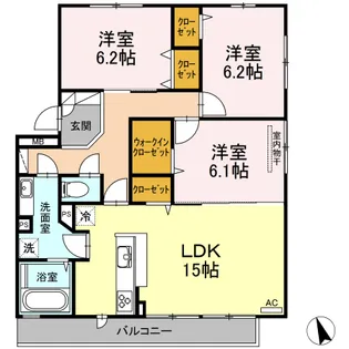 エスペランサ光井【2階】の間取り