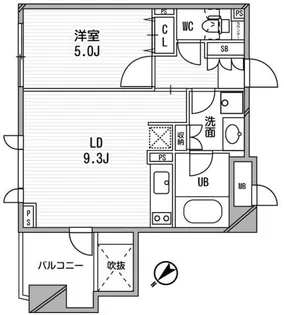 クリオ渋谷ラ・モード【5階】の間取り