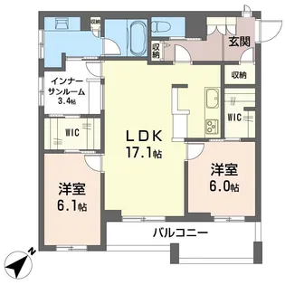 ソルシエール・エスト【3階】の間取り