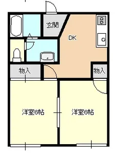サンライトハウスB棟【1階】の間取り
