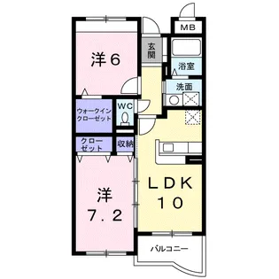 サンパレス土肥【1階】の間取り