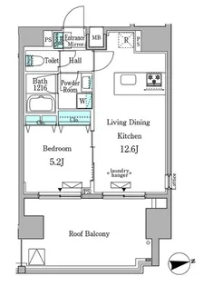 ミリアレジデンス新宿御苑【14階】の間取り