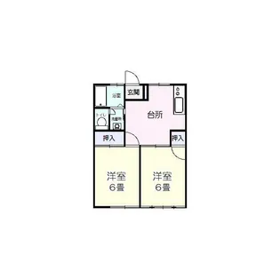 コーポエアサイクル【1階】の間取り