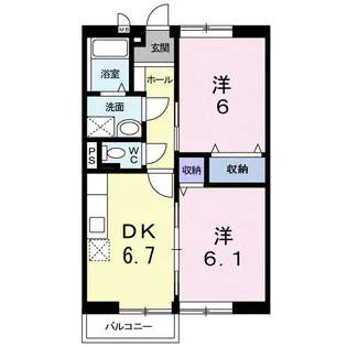 メゾンエレガントIII【1階】の間取り