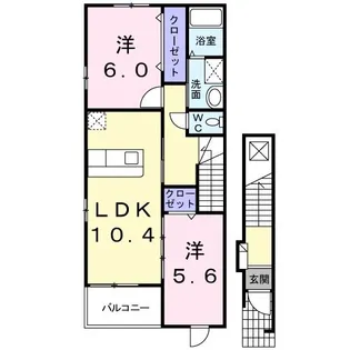 大阪府羽曳野市島泉2【アパート】の間取り