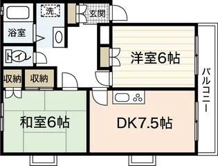サンヒルズ庚午【3階】の間取り