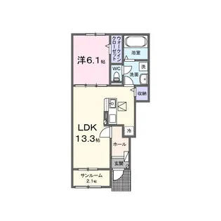 ヒカルサ水戸石川ノース【1階】の間取り