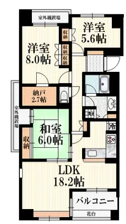 ブロードアベニュー国分寺【5階】の間取り