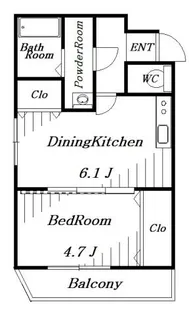 プランドール千葉【3階】の間取り