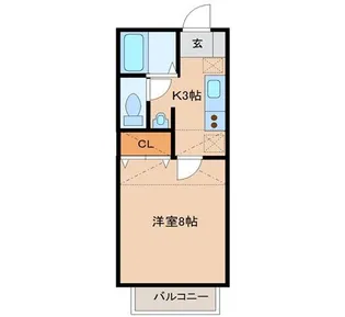 ガルテン山王伍番館【2階】の間取り