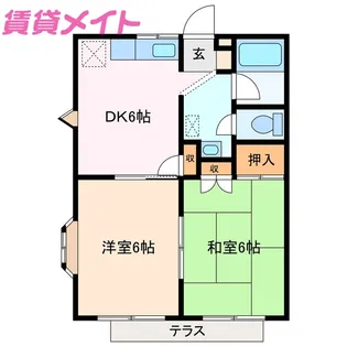 メゾンポルタ【1階】の間取り