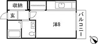 ウエストヒルズIII番館【1階】の間取り