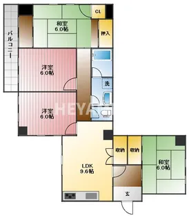 パークシティ諏訪【5階】の間取り