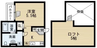 CLOUD鳳【2階】の間取り
