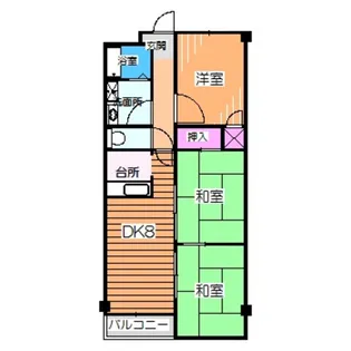 アデューウエダ【2階】の間取り