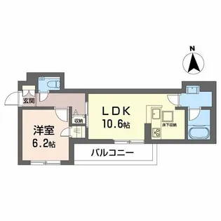 ShaMaison Bonheur 陸ノ町【1階】の間取り
