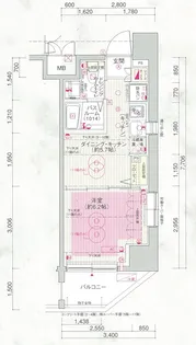 エステムプラザ飯田橋タワーレジデンス【7階】の間取り