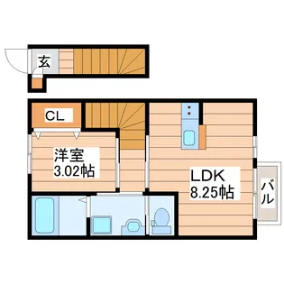 Berillo(ベリーロ)【2階】の間取り