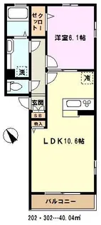 埼玉県蕨市中央3【アパート】の間取り