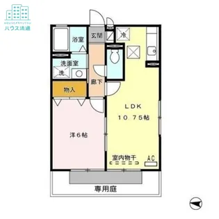 ロイヤルシティ富の原【1階】の間取り