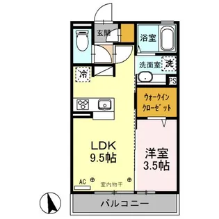 レセンテ プライム【3階】の間取り