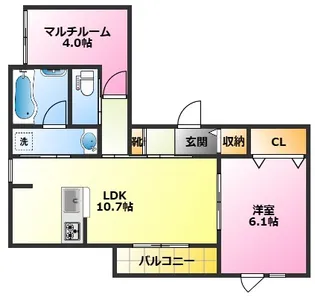 神奈川県川崎市中原区木月伊勢町【アパート】の間取り